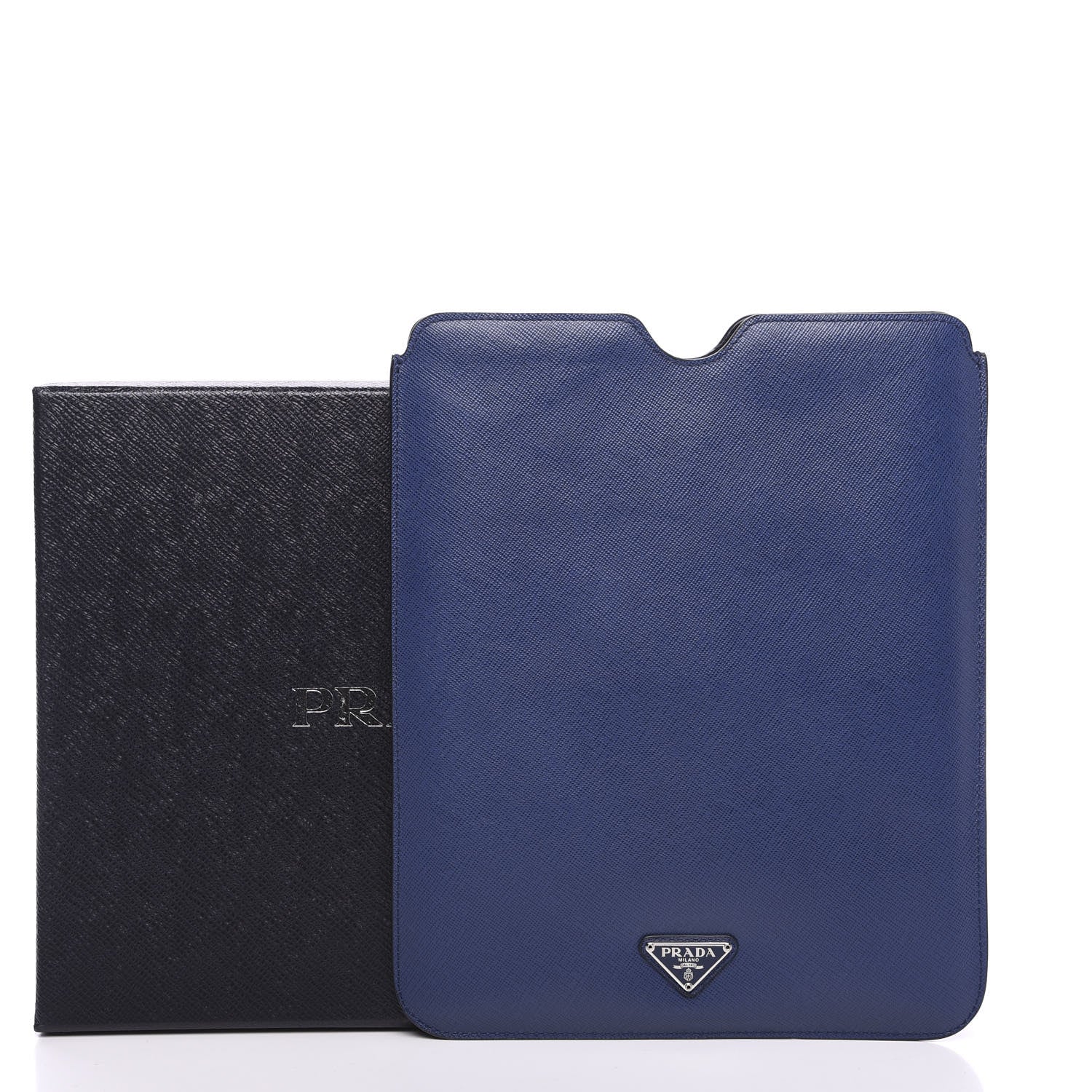 Prada Saffiano iPad Sleeve Case Cobalto 5 of 5