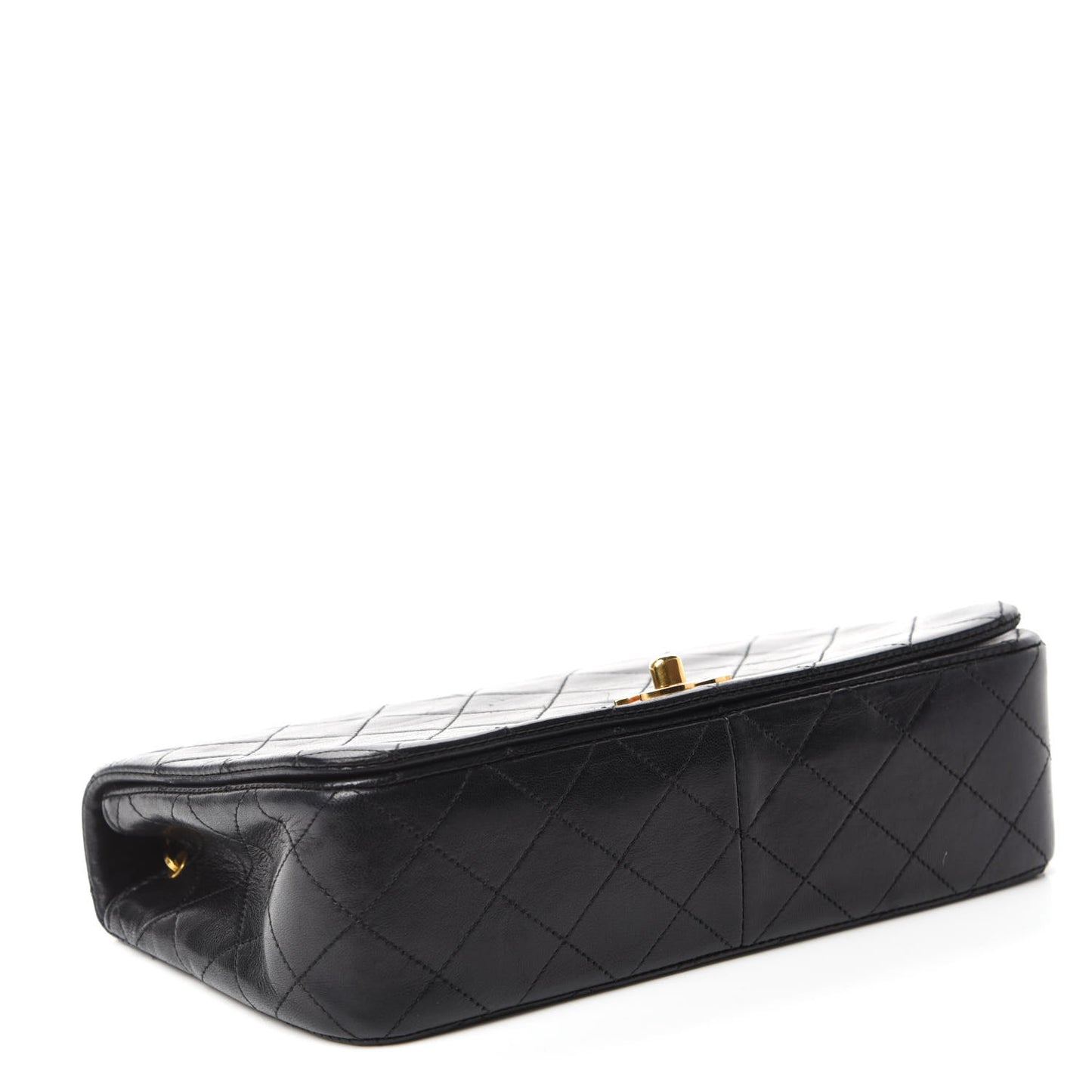 Lambskin Quilted Small Single Flap Black