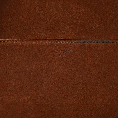 Celine Suede Calfskin Sangle Bucket Bag Chestnut 7 of 7