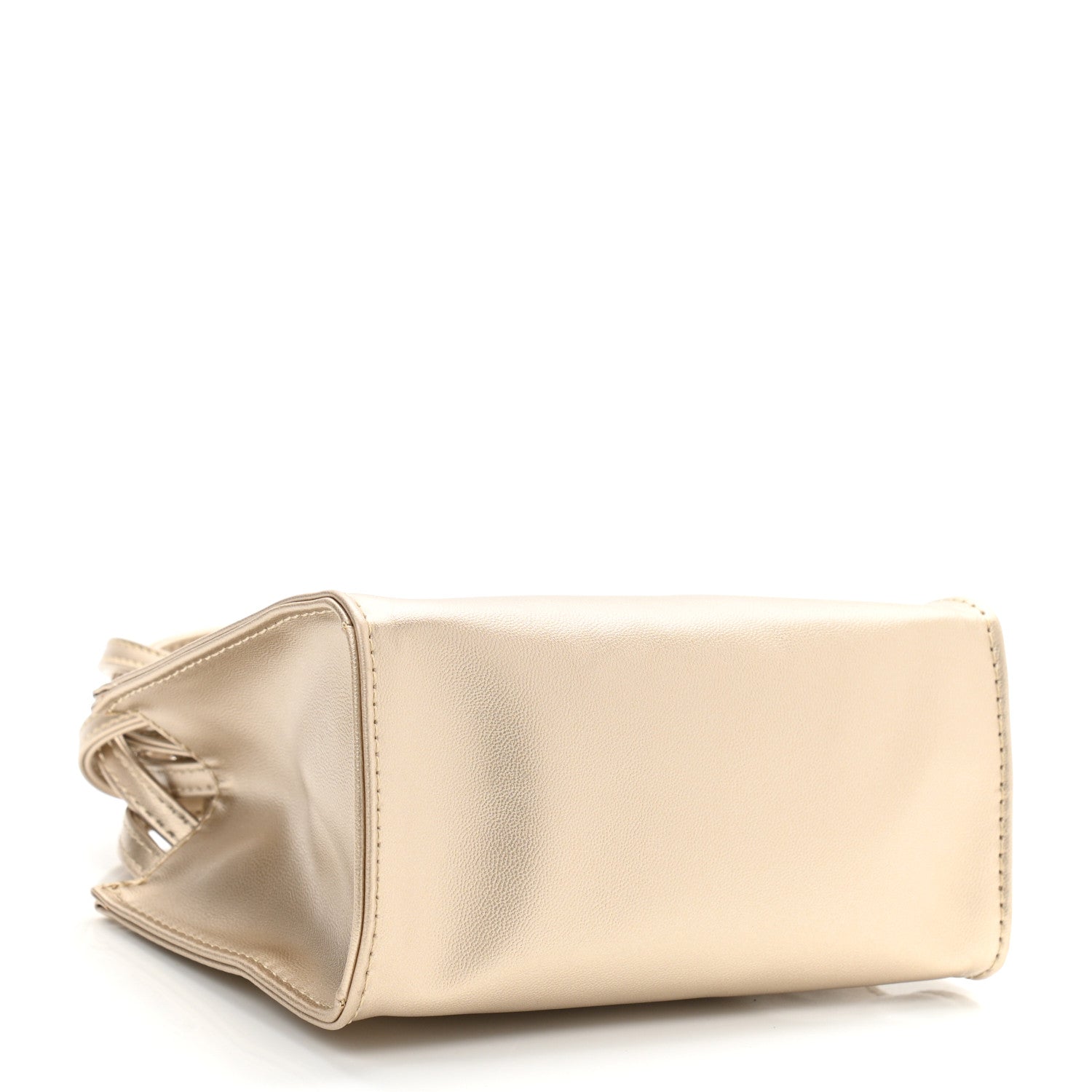 Telfar Metallic Vegan Leather Small Shopping Bag Gold 4 of 11