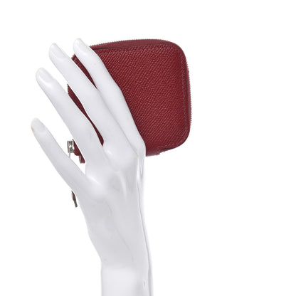 Hermes Epsom Silk'in Coin Purse Rouge Grenat 2 of 7