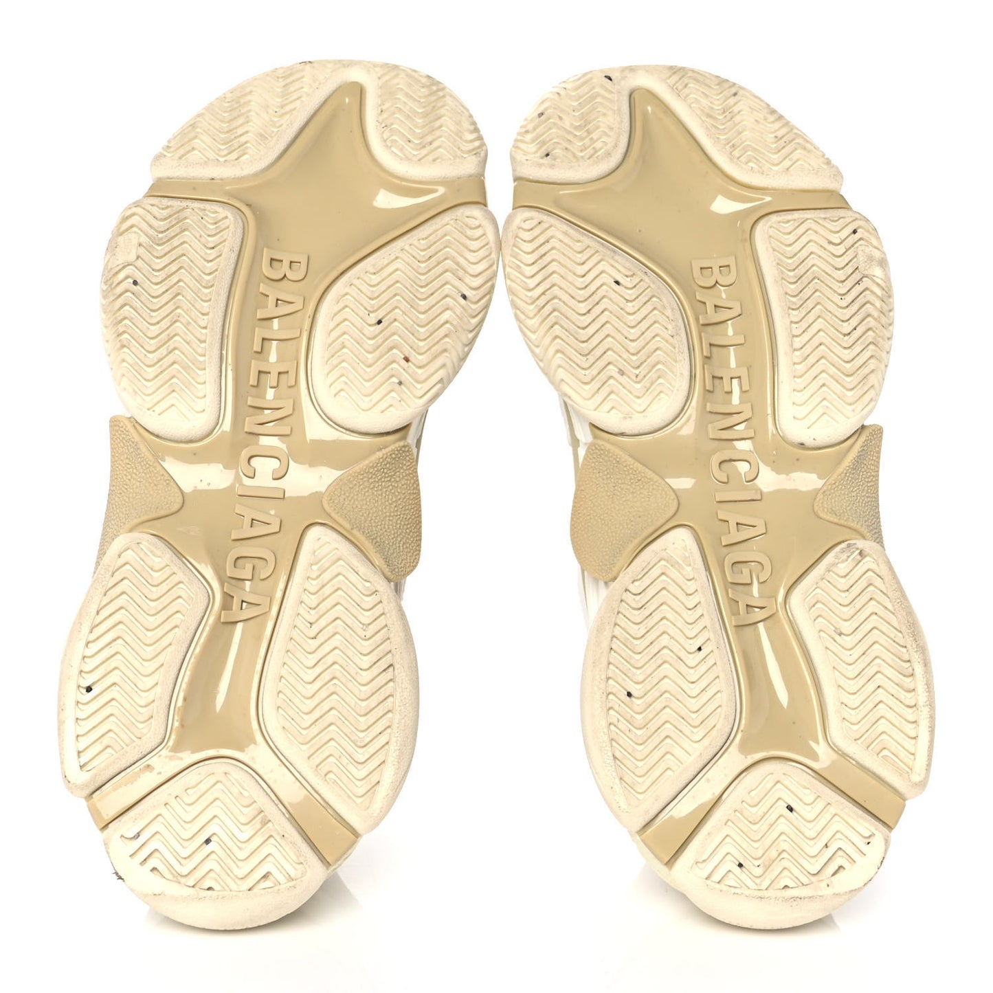 Fabric Mesh Womens Triple S Sneakers 39 White