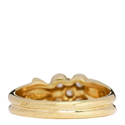 Van Cleef & Arpels 18K Yellow Gold Diamond Flower Ring 51 5.75 3 of 4