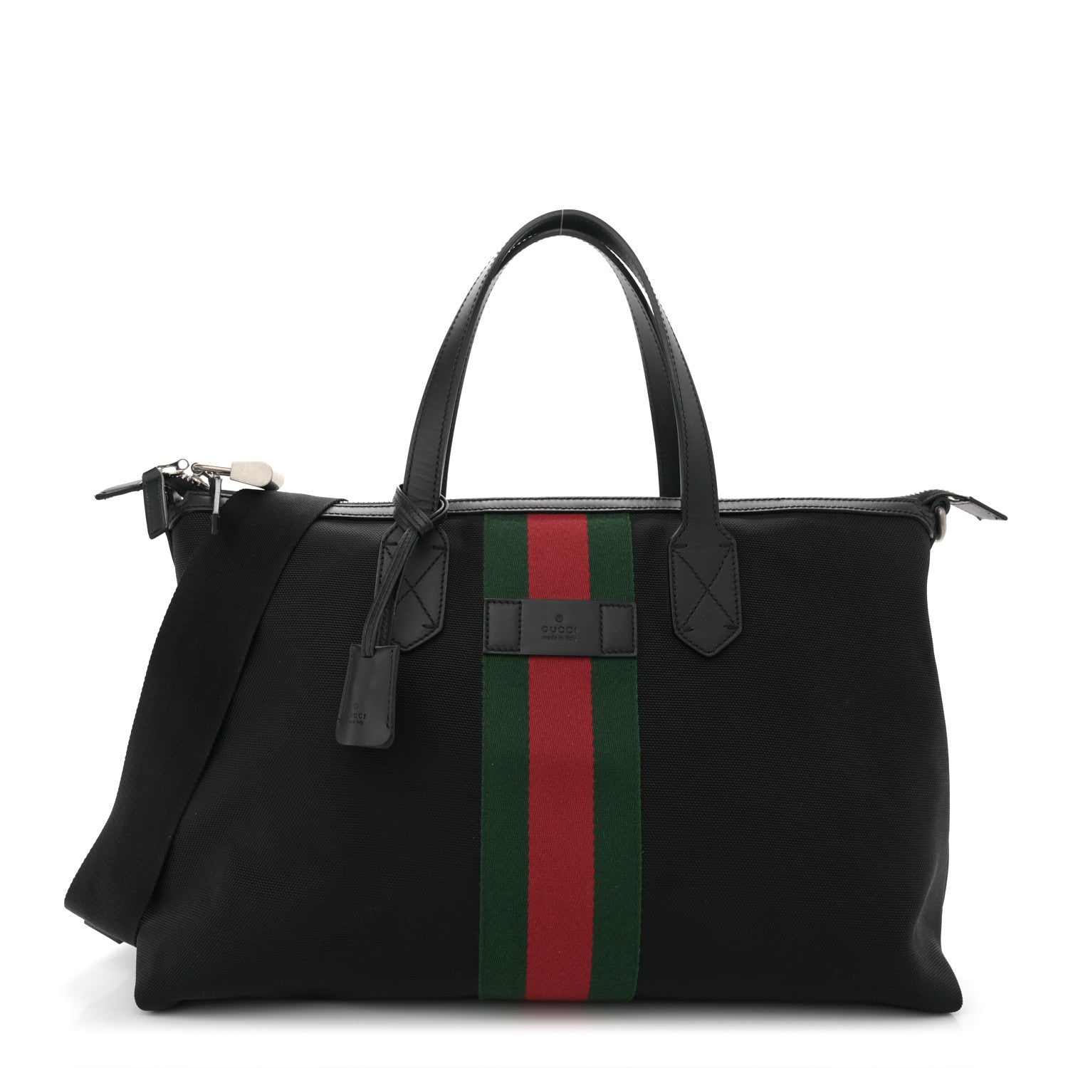 Gucci Techno Canvas Web Duffle Black 1 of 10