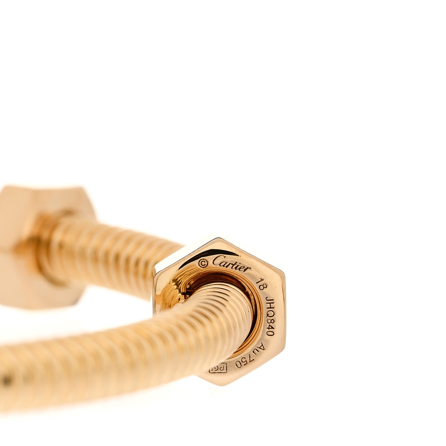 Cartier 18K Yellow Gold Ecrou de Cartier Bracelet 18 3 of 4