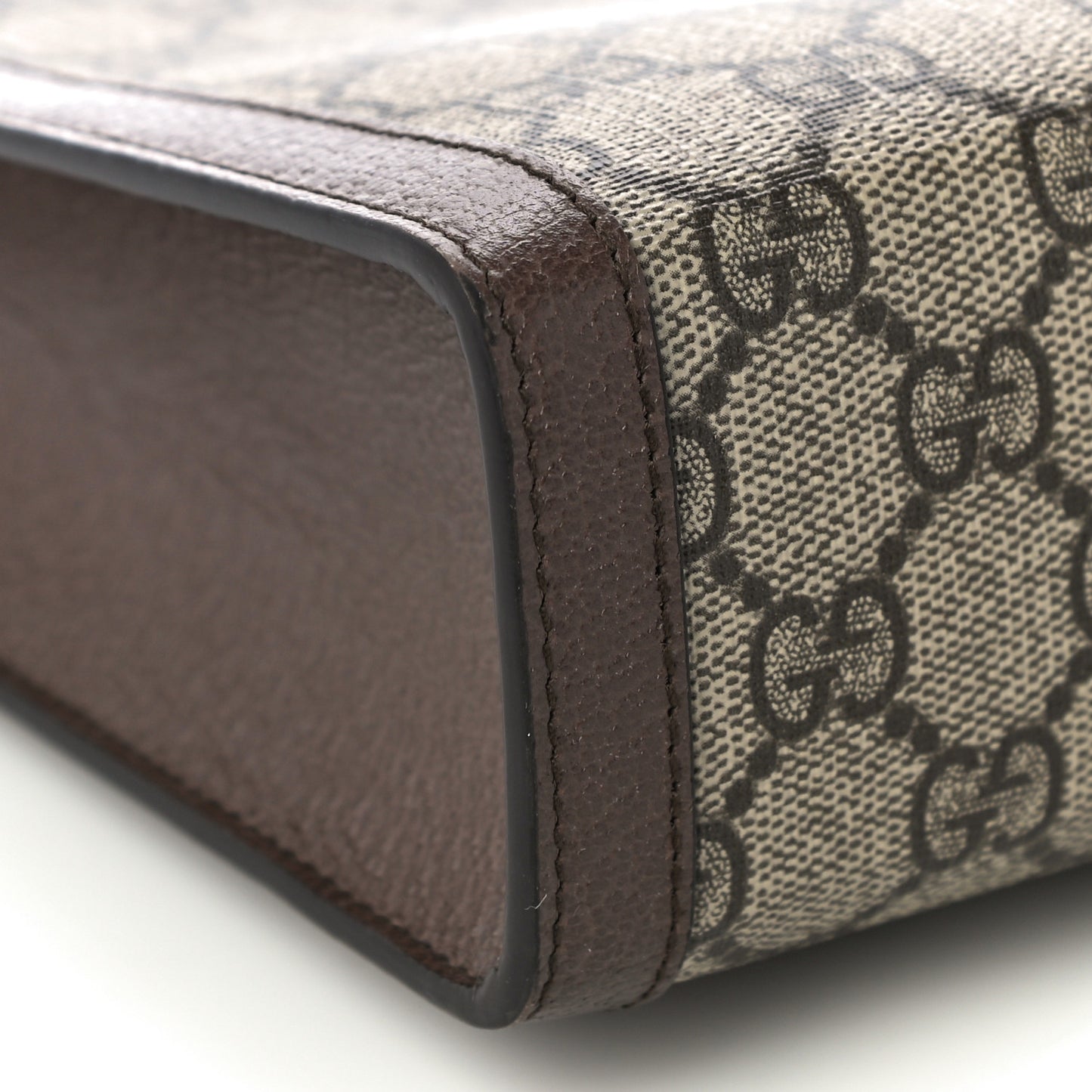 GG Supreme Monogram Web Ophidia Pouch Brown