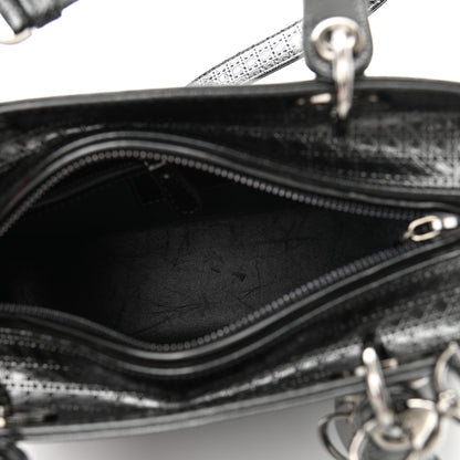 Christian Dior Patent Micro-Cannage Medium Lady Dior Onyx Black 5 of 12