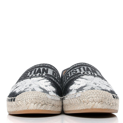 Christian Dior Canvas Tie and Dior Embroidered Granville 15mm Espadrilles 38 Denim 2 of 4