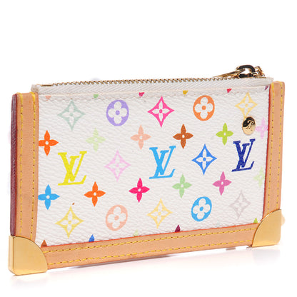 Louis Vuitton Monogram Multicolor Key Pouch White 3 of 7