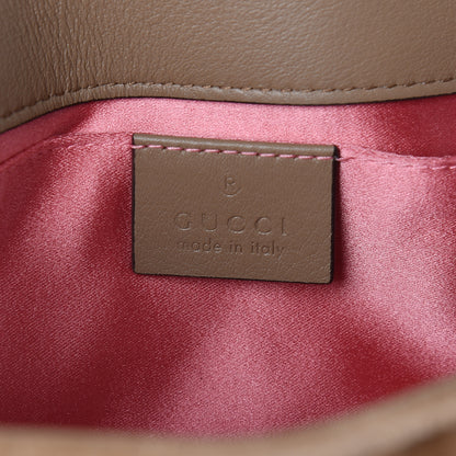 Gucci Velvet Matelasse Mini GG Marmont Shoulder Bag Taupe 6 of 11