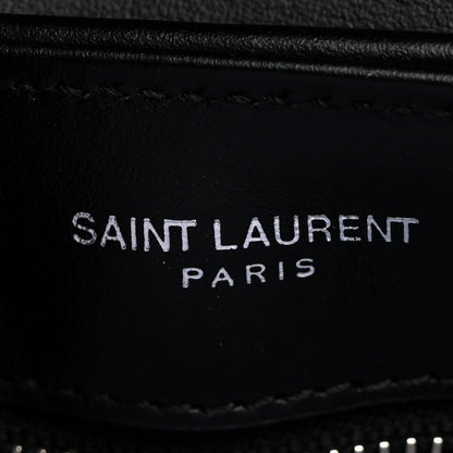 Saint Laurent Calfskin Y Quilted Monogram Toy Loulou Crossbody Bag Black 6 of 11