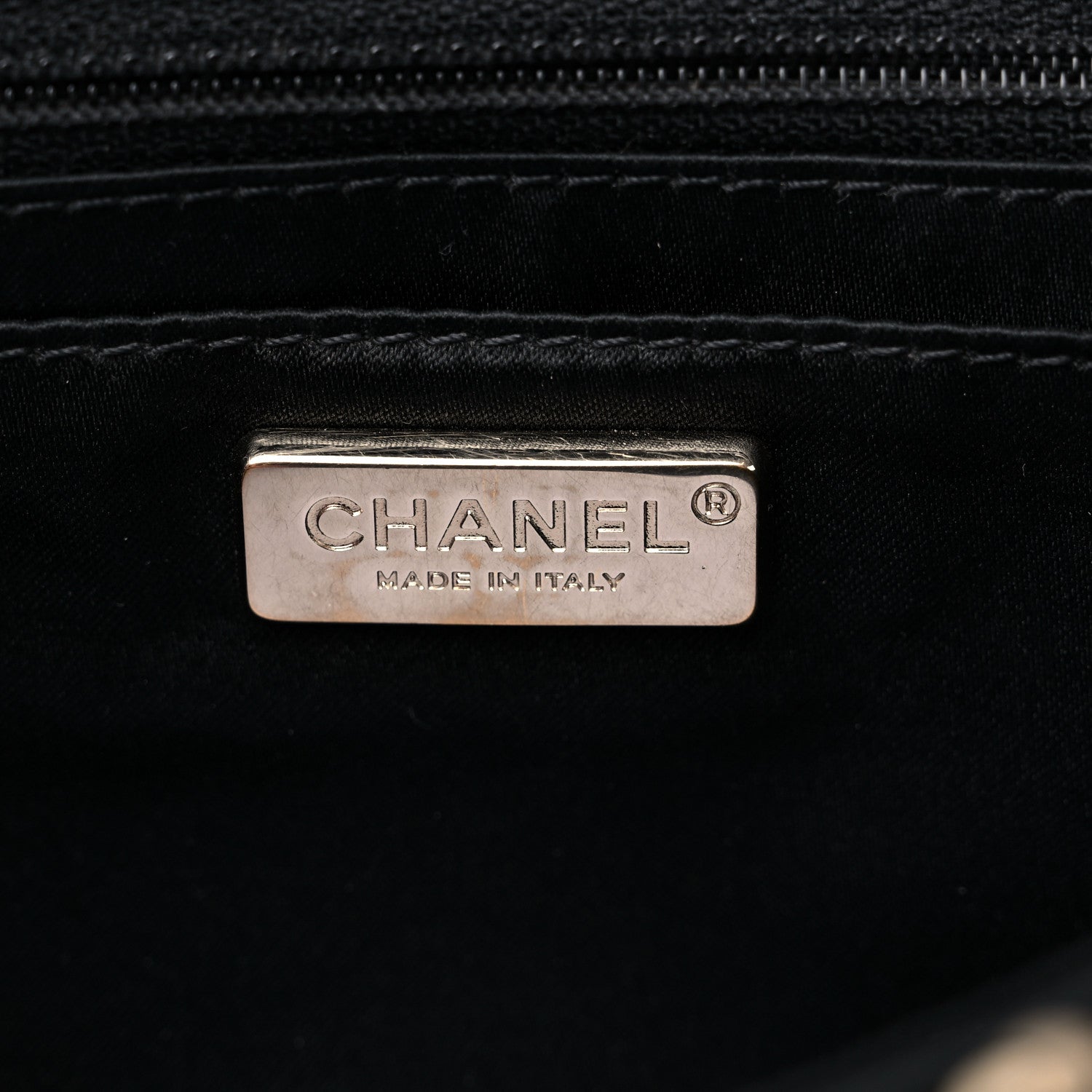 Chanel Sequin Striped Medium Flap Black Gold 6 of 10