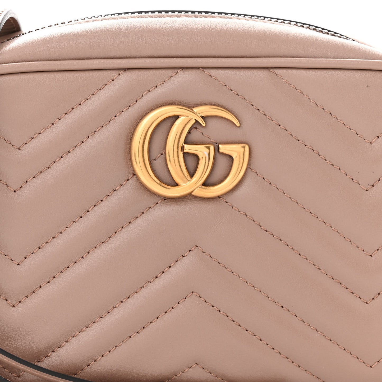 Calfskin Matelasse Mini GG Marmont Chain Shoulder Bag Porcelain Rose