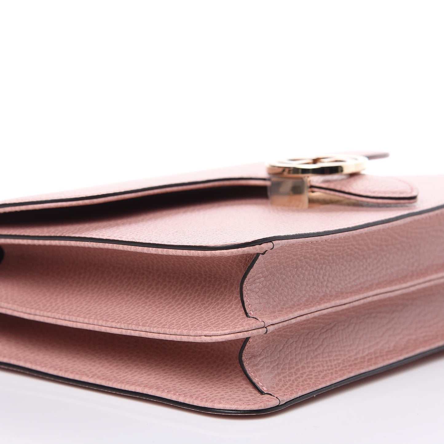 Dollar Calfskin Interlocking G Shoulder Bag Soft Pink