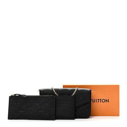 Louis Vuitton Empreinte Pochette Felicie Chain Wallet Black 10 of 10