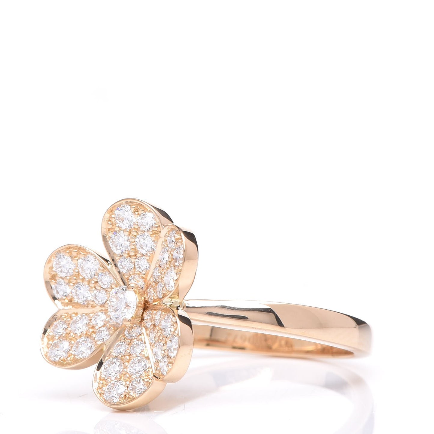 18K Yellow Gold Diamond Small Frivole Pave Ring 55 7.25