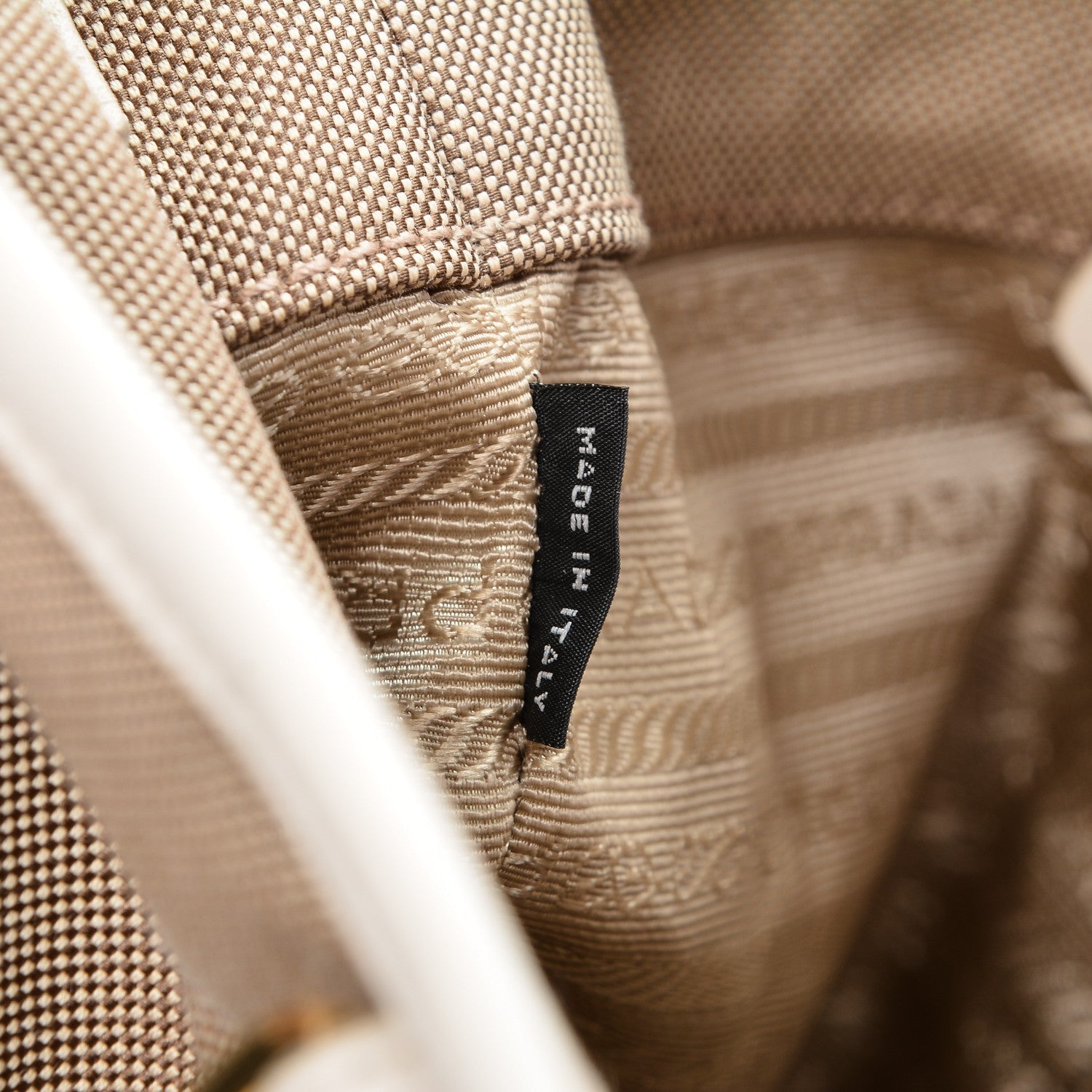 Prada Jacquard Logo Tote Corda Talco 7 of 10