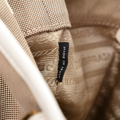 Prada Jacquard Logo Tote Corda Talco 7 of 10