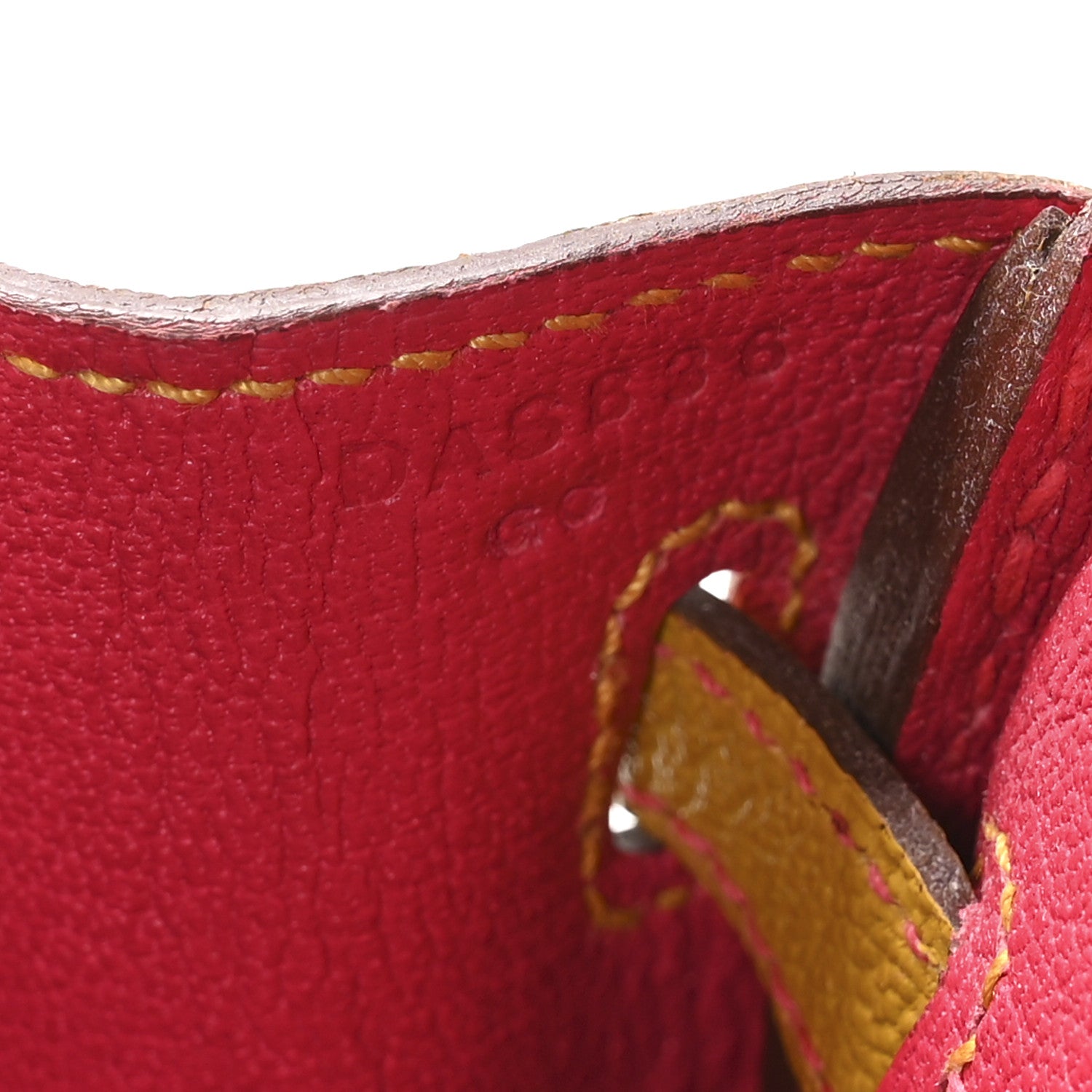 Hermes Chevre Mysore Horseshoe Birkin 25 Jaune Ambre Rose Extreme 7 of 11