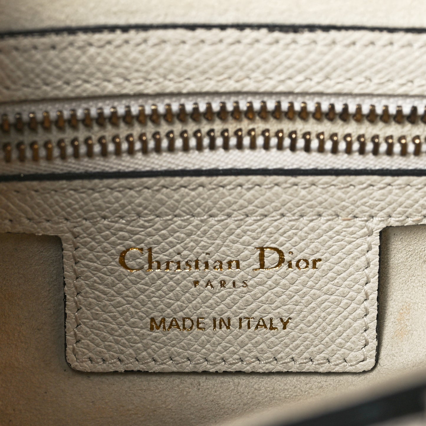 Grained Calfskin Saddle Bag White