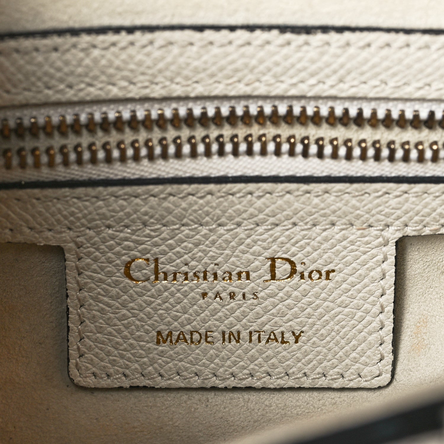 Christian Dior Grained Calfskin Saddle Bag White 6 of 11
