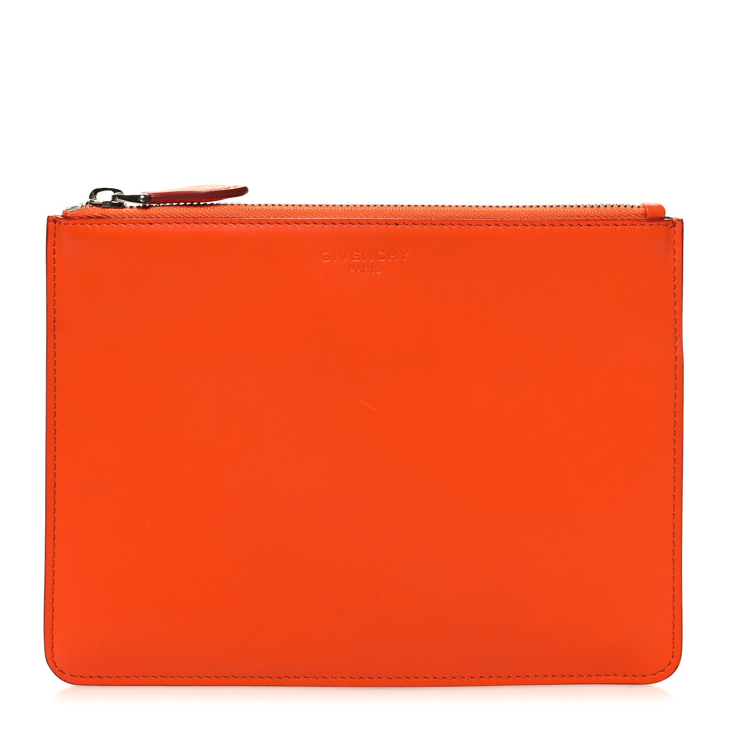 Givenchy Calfskin Zip Pouch Orange 1 of 10