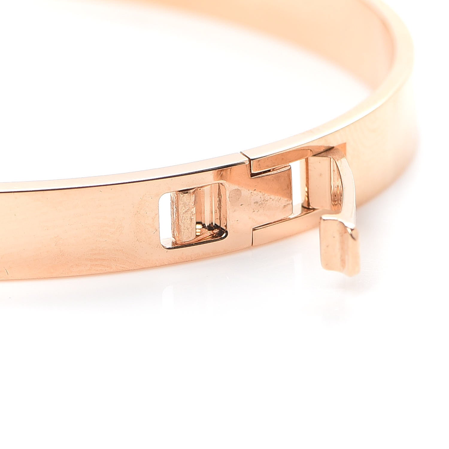 Hermes 18K Rose Gold Diamond PM H D'Ancre Bracelet SH 5 of 6