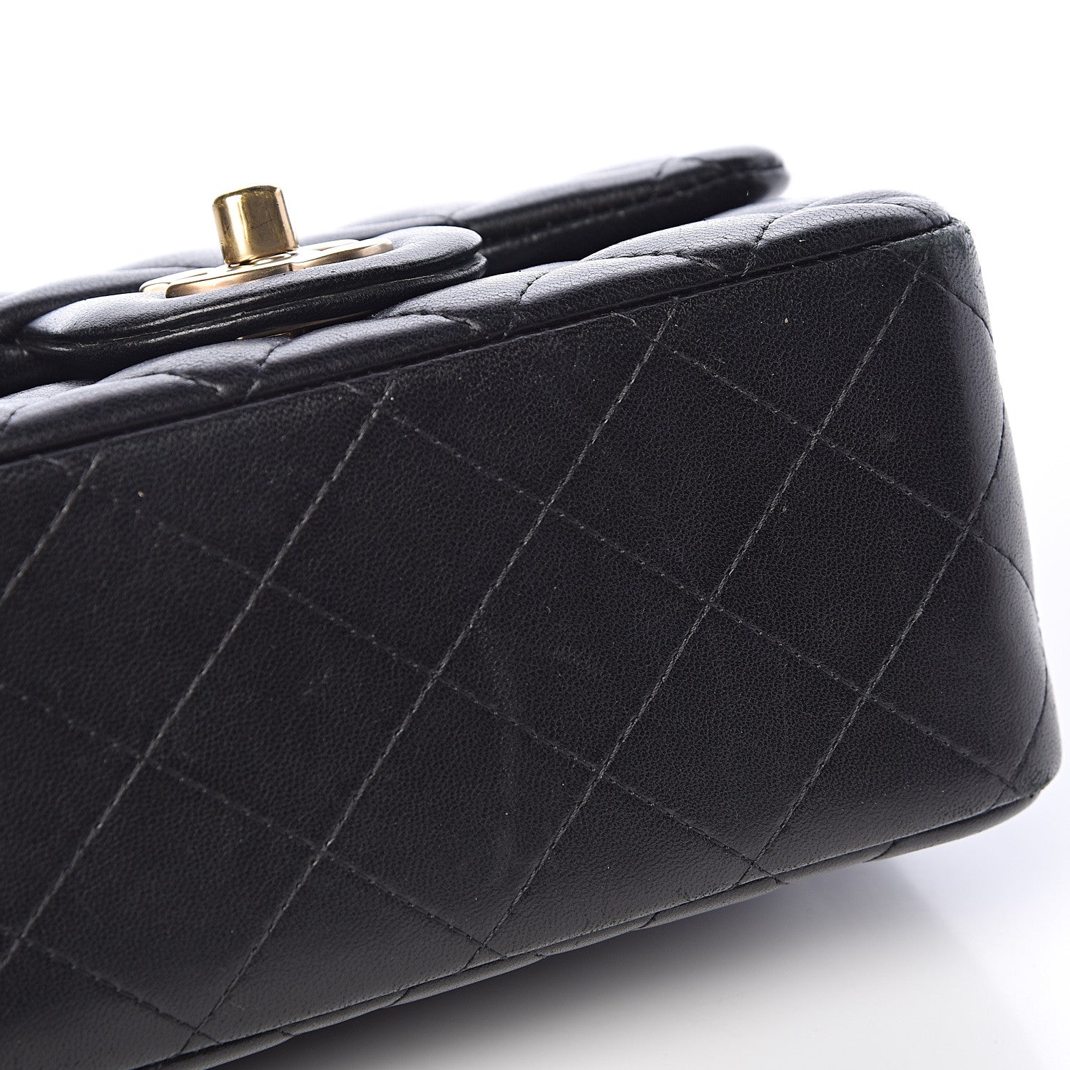 Chanel Lambskin Quilted Mini Square Flap Black 10 of 12