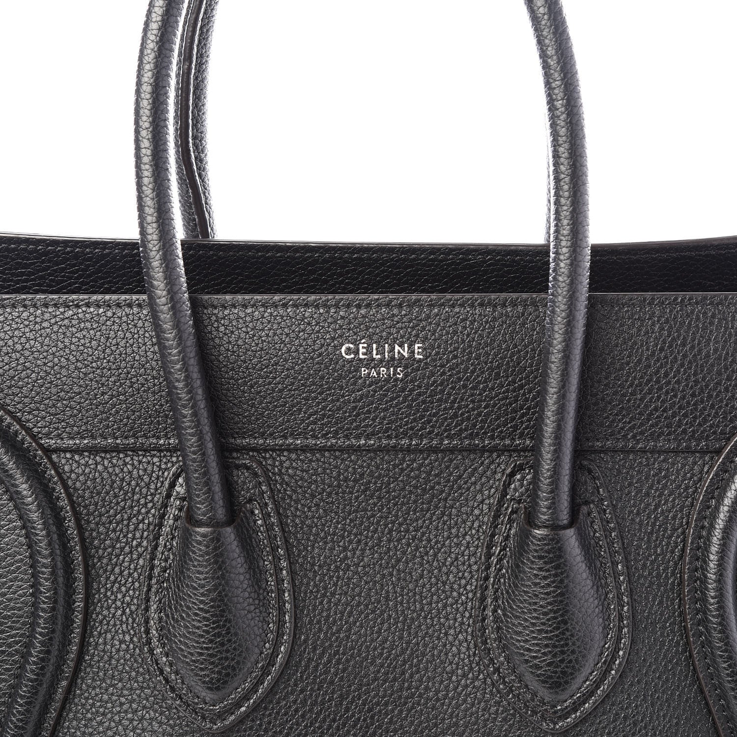 Celine Drummed Calfskin Micro Luggage Black 8 of 8