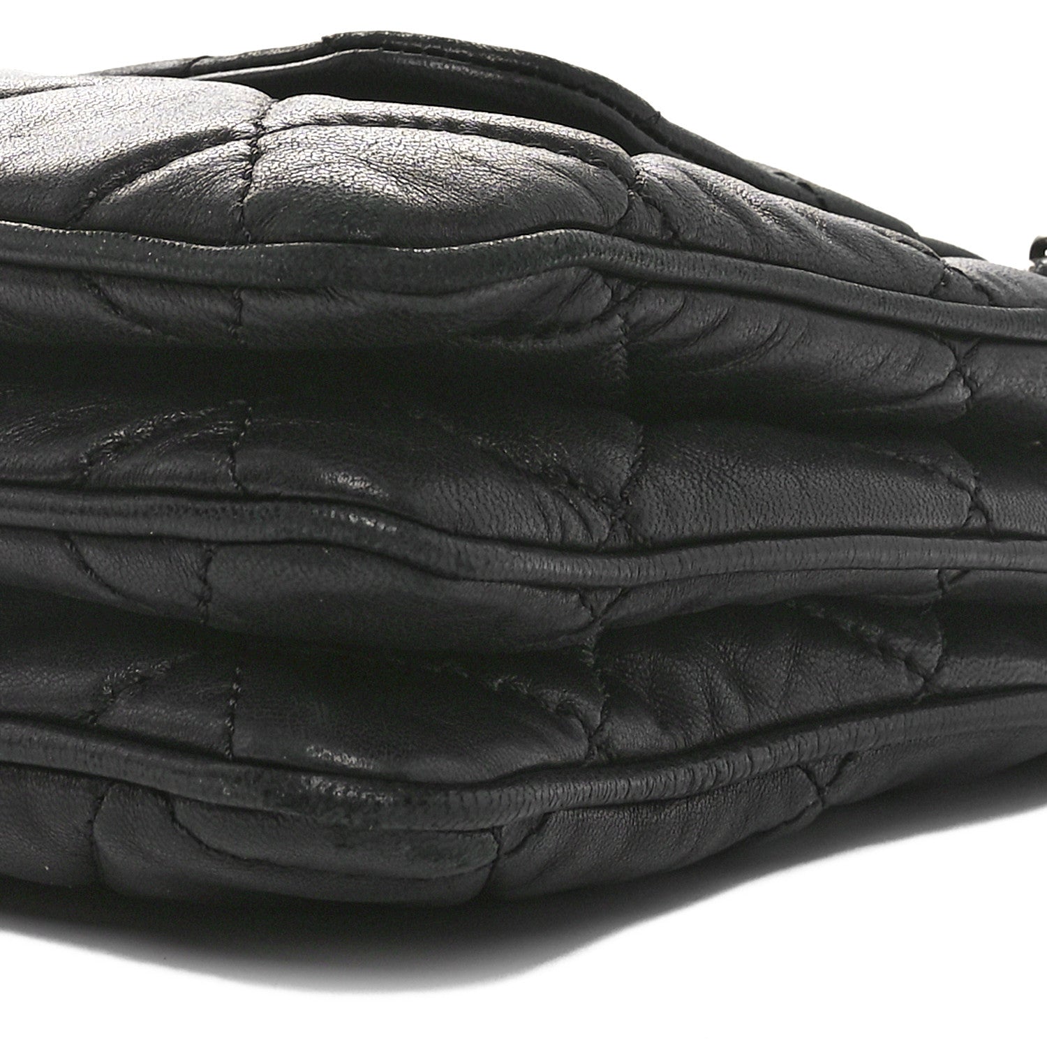 Chanel Lambskin Quilted Chanel 3 Accordion Flap Bag Black 10 of 10