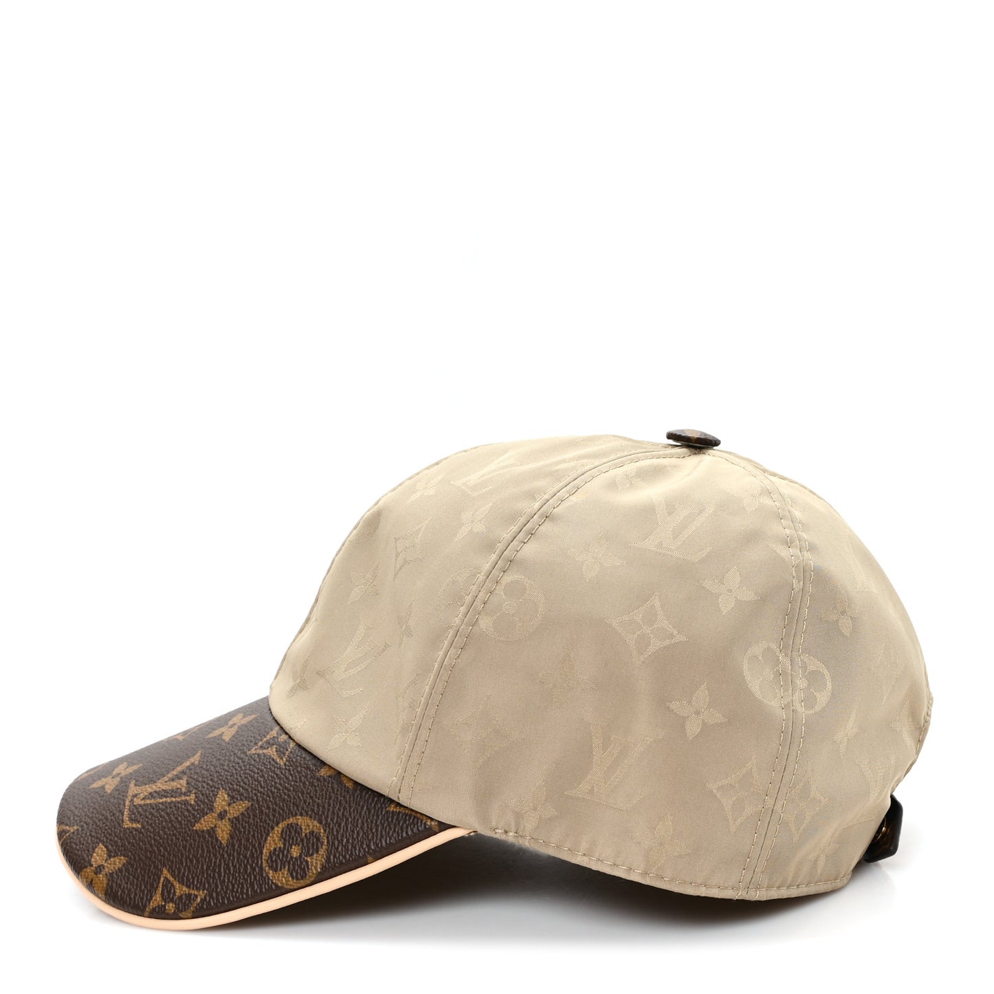 Polyester Silk Monogram LV Get Ready Cap L Beige