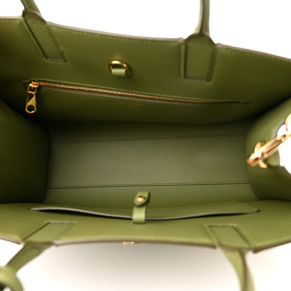 Burberry Grained Calfskin Small Frances Tote Spruce Green 5 of 9