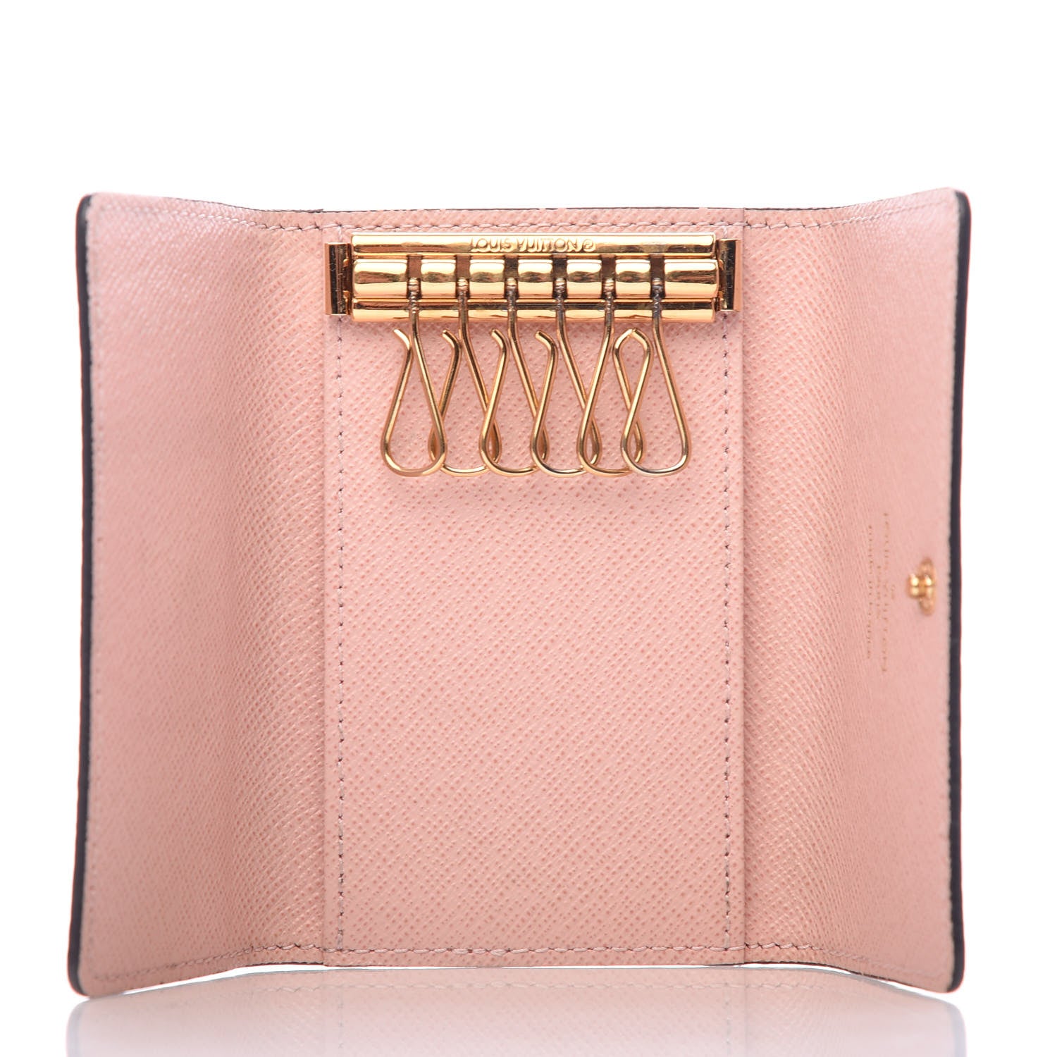 Louis Vuitton Damier Ebene Multicles 6 Key Holder Rose Ballerine 5 of 7