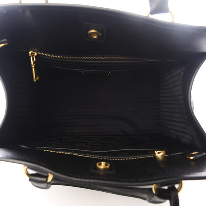 Prada Tela Tweed Saffiano Tote Bag Black 4 of 8