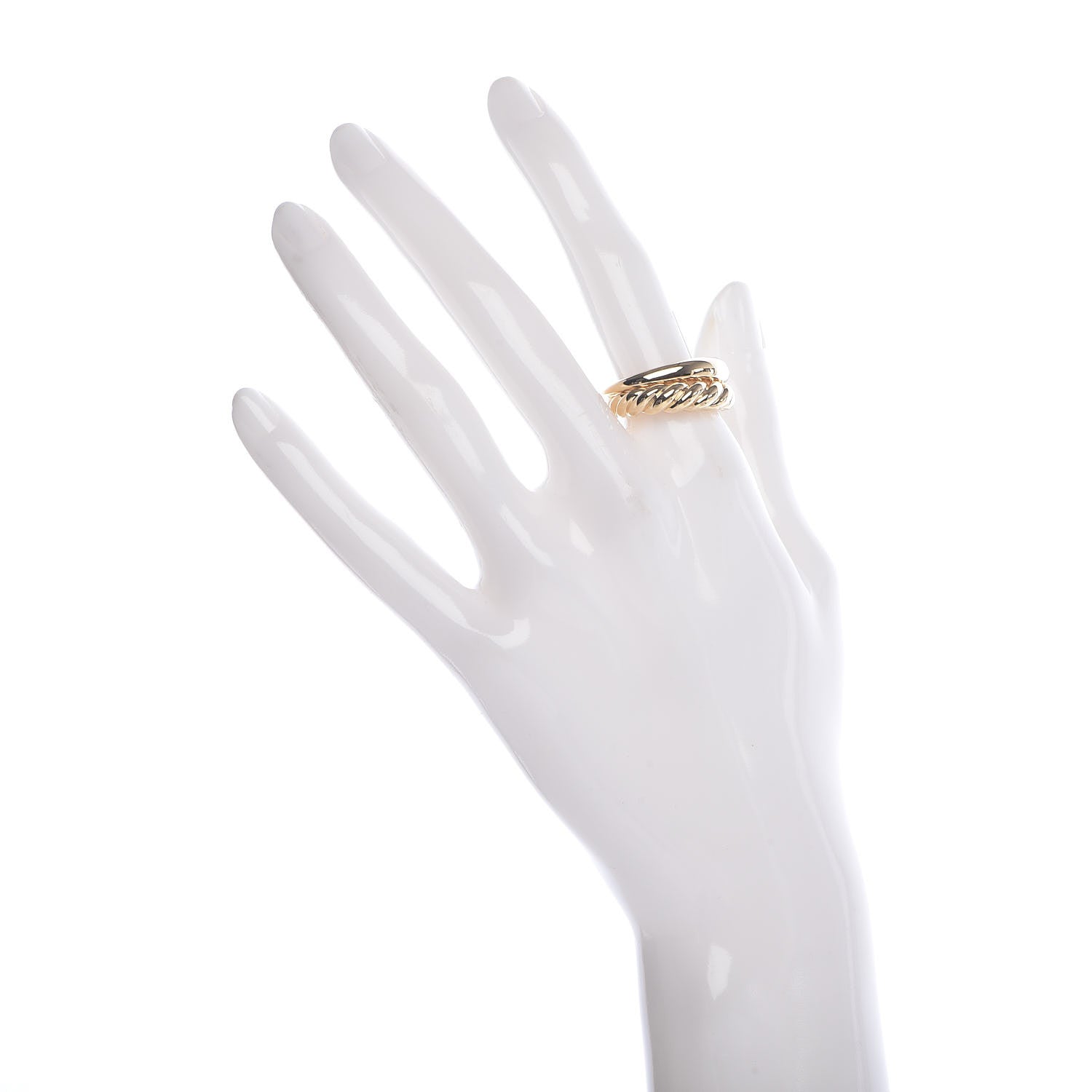 David Yurman 18K Yellow Gold Pure Form Stack Rings 54 6.75 2 of 6