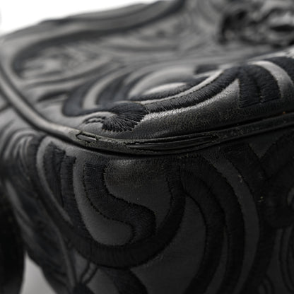 Versace Nappa Embroidered Baroque Palazzo Camera Bag Black 12 of 14