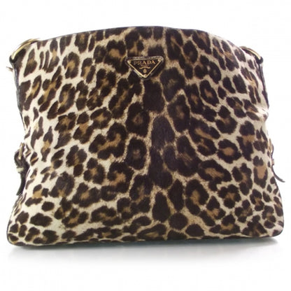Prada Calf Hair Leopard Print Shoulder Bag 1 of 10