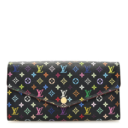 Louis Vuitton LOUIS VUITTON Monogram Multicolor Sarah Wallet NM Black Grenade 1 of 8