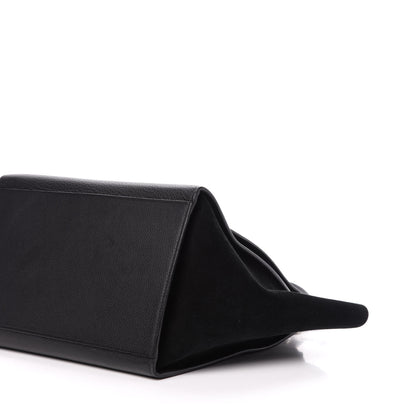 Celine Drummed Calfskin Suede Medium Trapeze Black 8 of 9