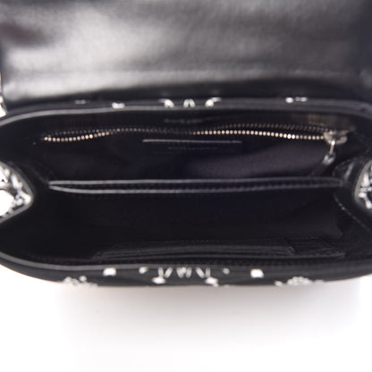 Saint Laurent Cotton Bandana Y Quilted Monogram Toy Loulou Crossbody Bag Black White 6 of 11