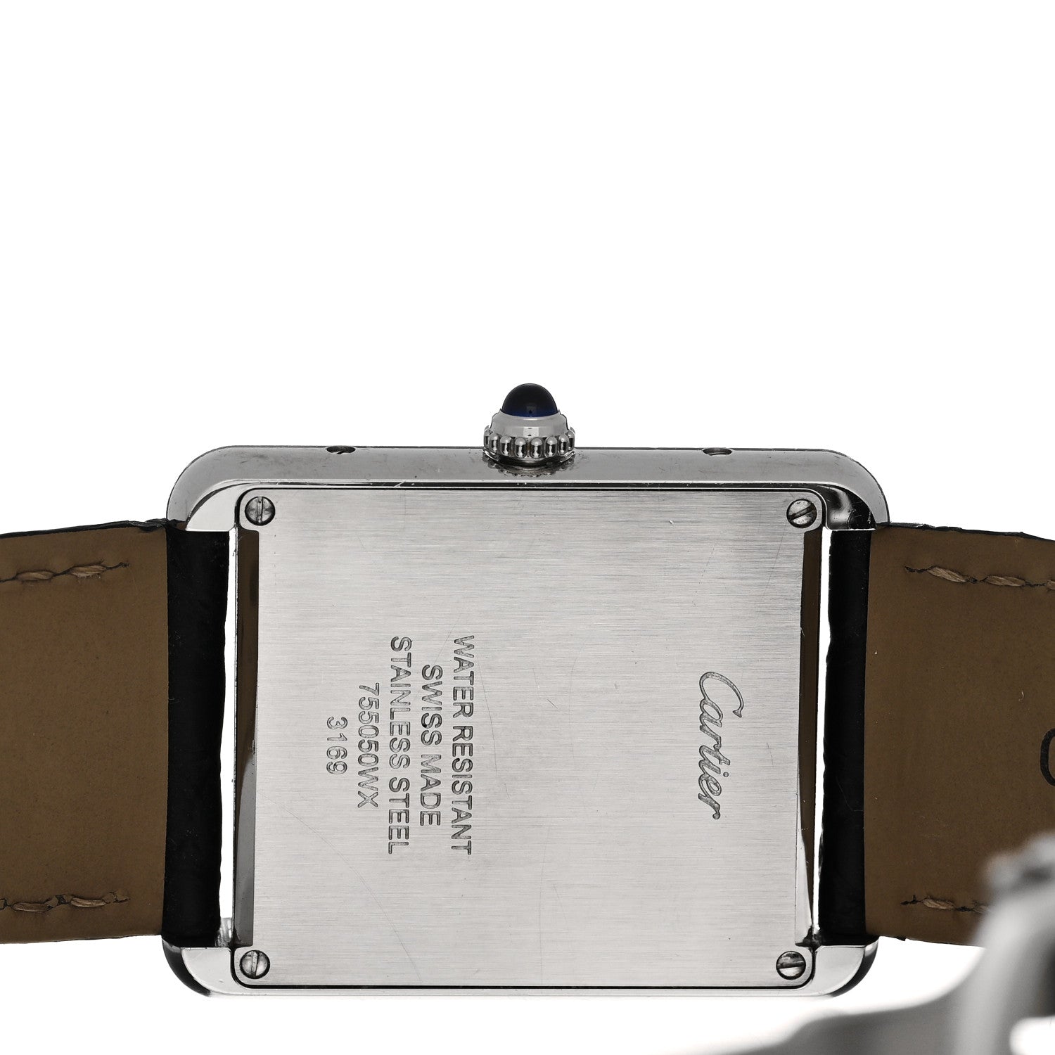 Cartier Stainless Steel Alligator 27mm Tank Solo Quartz Watch 4 of 5