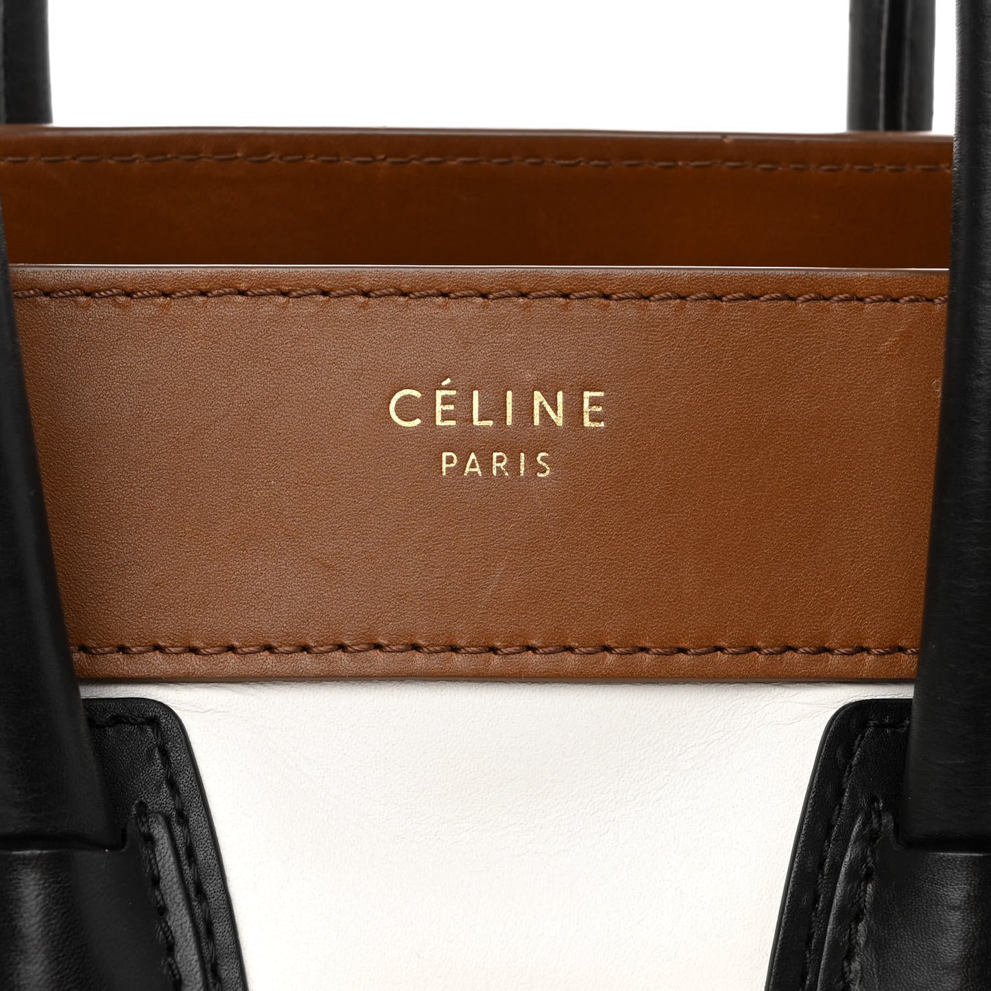 Smooth Calfskin Micro Tri-Color Luggage Brown