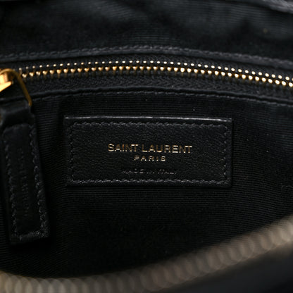 Saint Laurent Calfskin Y Quilted Monogram Medium Loulou Chain Satchel Black 7 of 11