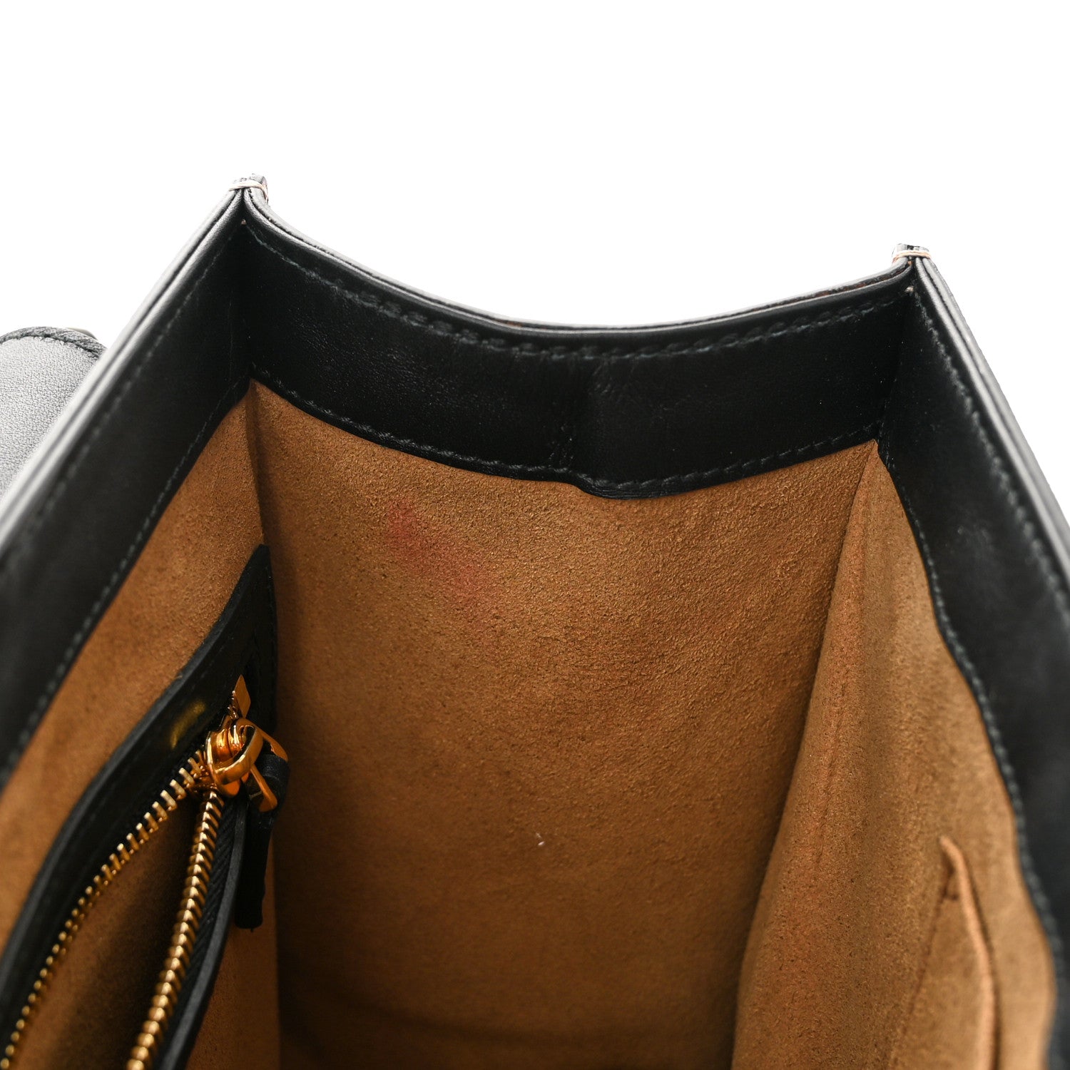 Gucci GG Supreme Monogram Calfskin Small Padlock Top Handle Bag Beige Black Cuir 13 of 13