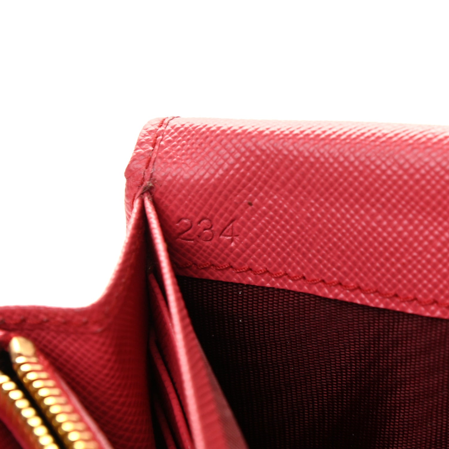 Prada Saffiano Metal Continental Flap Wallet Fragola 7 of 15