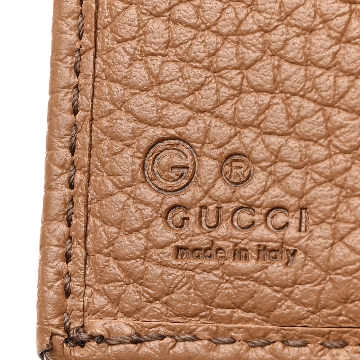 Pebbled Calfskin Soho Compact Flap Wallet Camelia