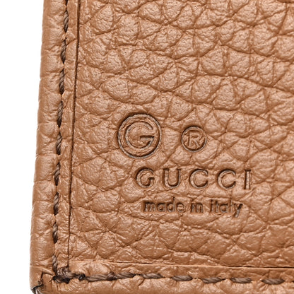 Gucci Pebbled Calfskin Soho Compact Flap Wallet Camelia 7 of 9