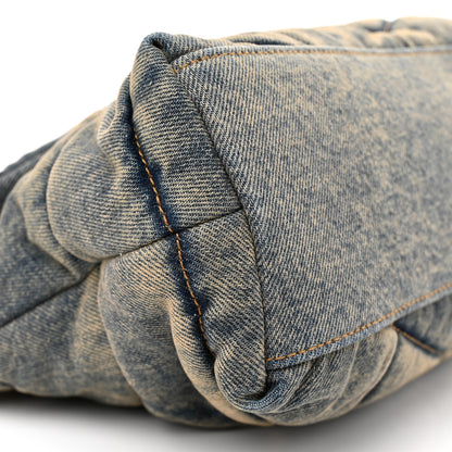 Saint Laurent Denim Quilted Small Loulou Puffer Monogram Chain Satchel Blue Cinnamon 9 of 11