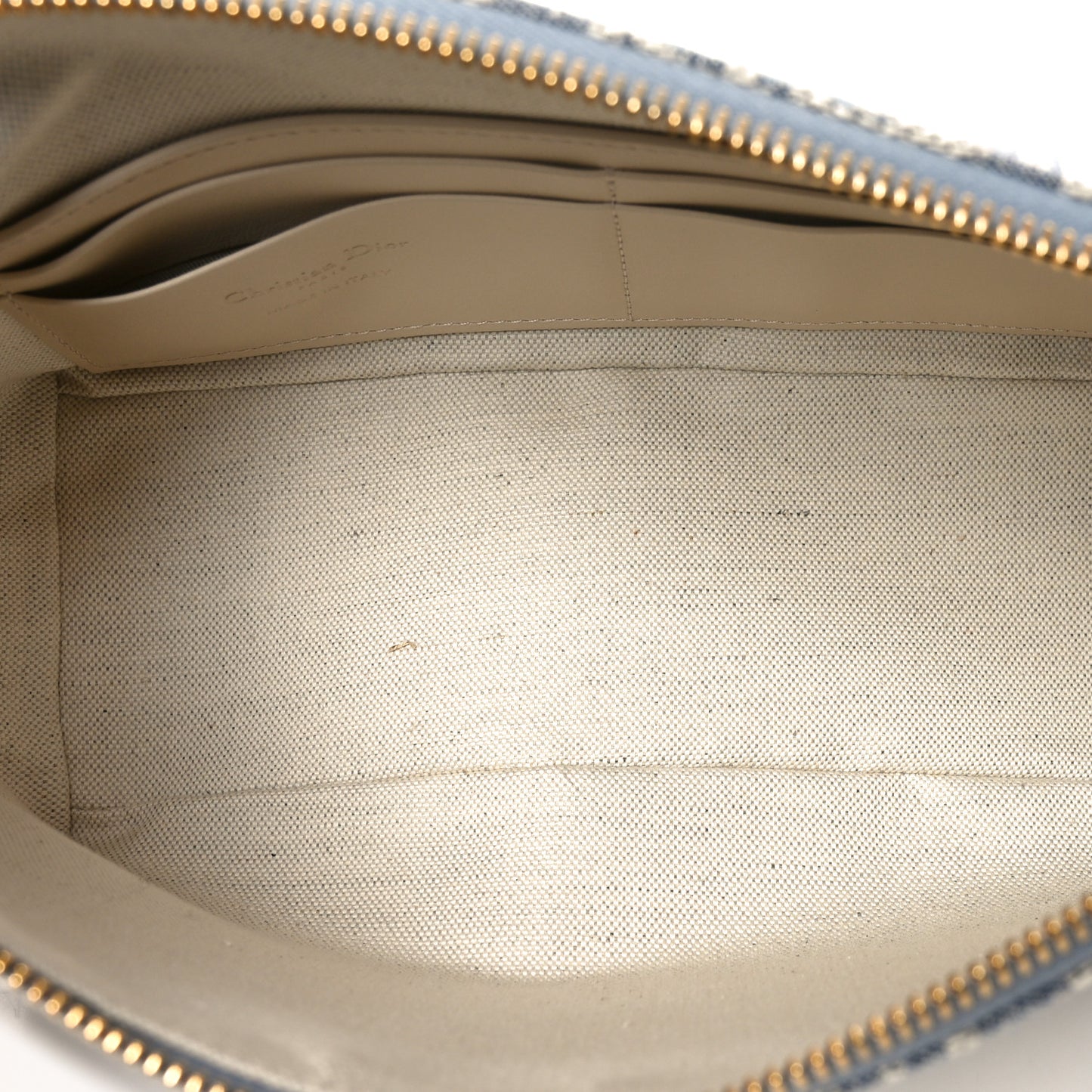 Chambray Raffia Effect Oblique DiorStar Hobo Bag Blue Light Biscuit
