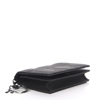 Christian Dior Ultra Matte Calfskin Small Lady Dior Flap Card Holder Black 3 of 7